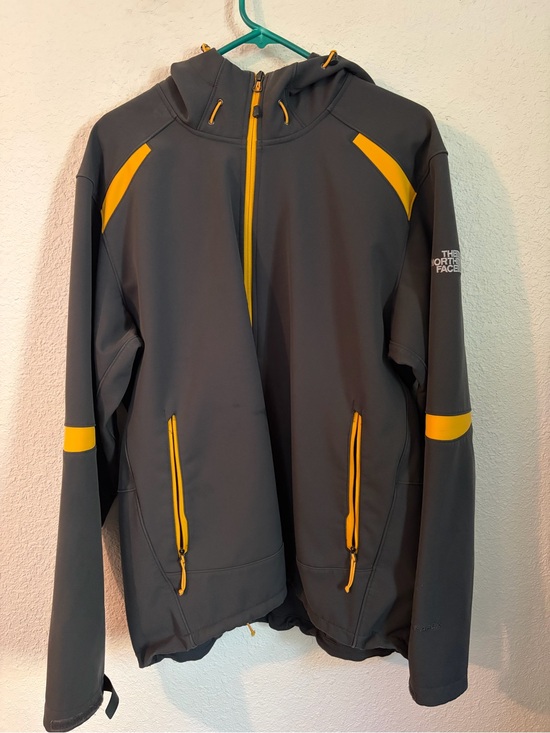 The North Face Other - The North Face Men's Gray Hooded Softshell Jacket with Yellow Accents
